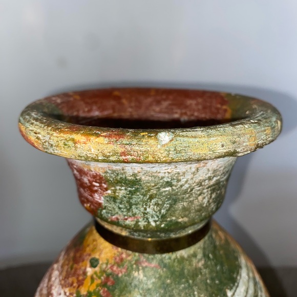 Multicolor Decorative Vase with Brass Accent - Picture 7 of 8